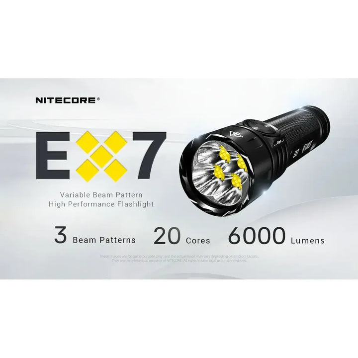 Nitecore EX7 - 6000 Lumen Rechargable Flashlight