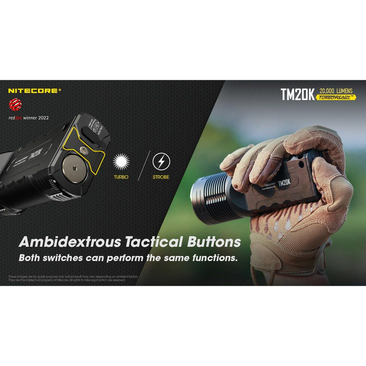 NITECORE TM20K 20,000 Lumens Rechargeable LED Torch