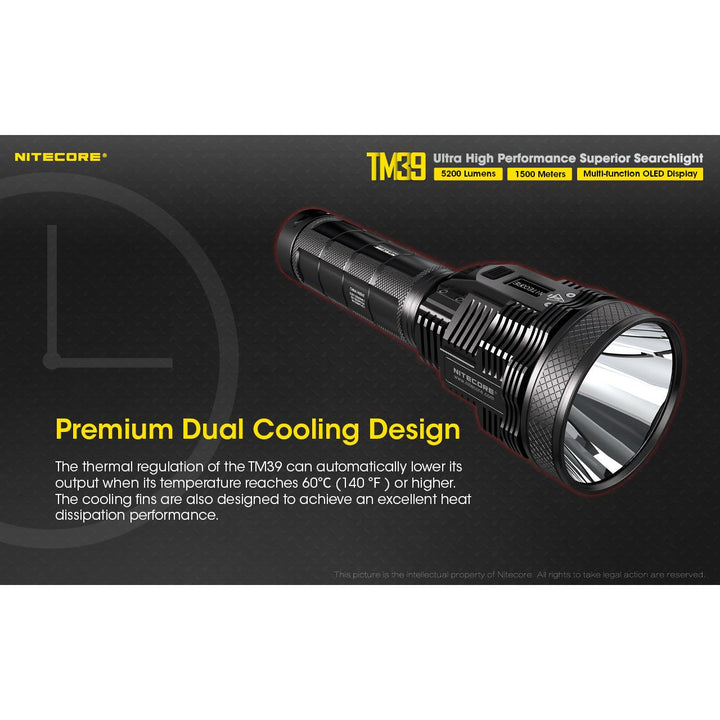 Nitecore TM39 5200 Lumen Long Throw Rechargeable Flashlight