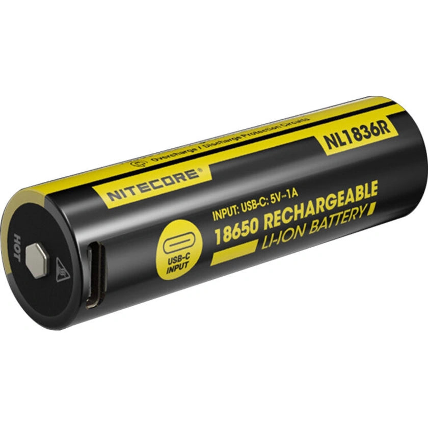 Nitecore NL1836R 18650 Spare Battery with USB-C Charging Port (3600mAh)