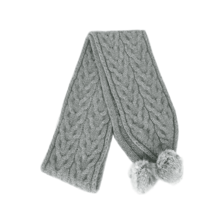 Possum Merino Scarf with Pompom - Lothlorian Knitwear