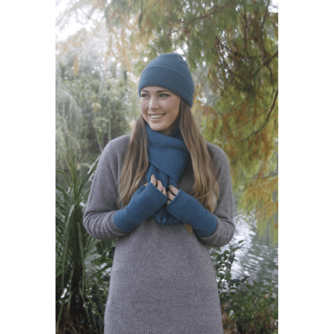 Possum Merino Plain Double Scarf - Lothlorian Knitwear