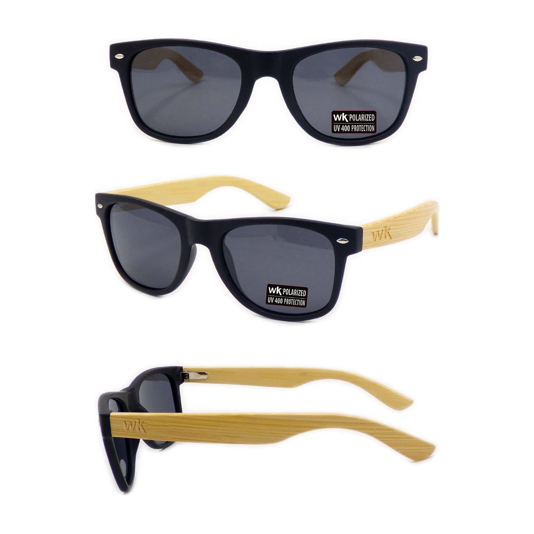 Bamboo Sunglasses Polarised for Men and Women - Black