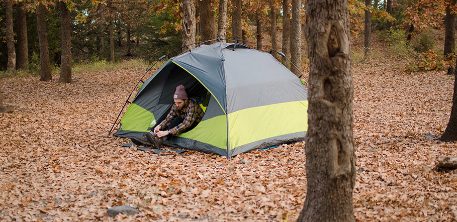 tent in rough weather