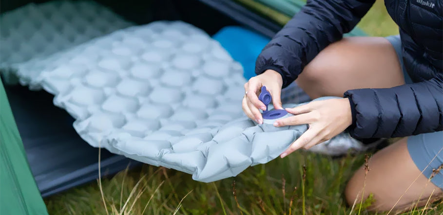 sleeping mat in use