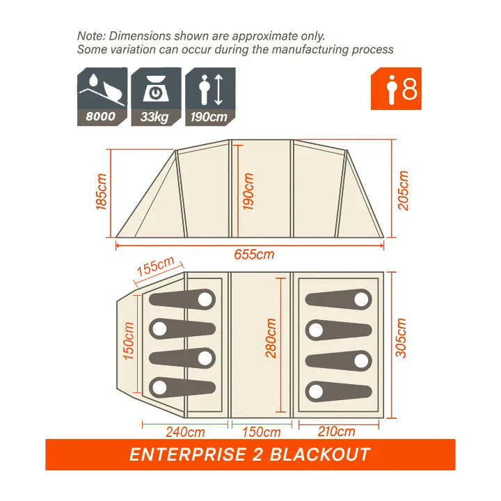 Enterprise 2 Blackout Inflatable Air Tent