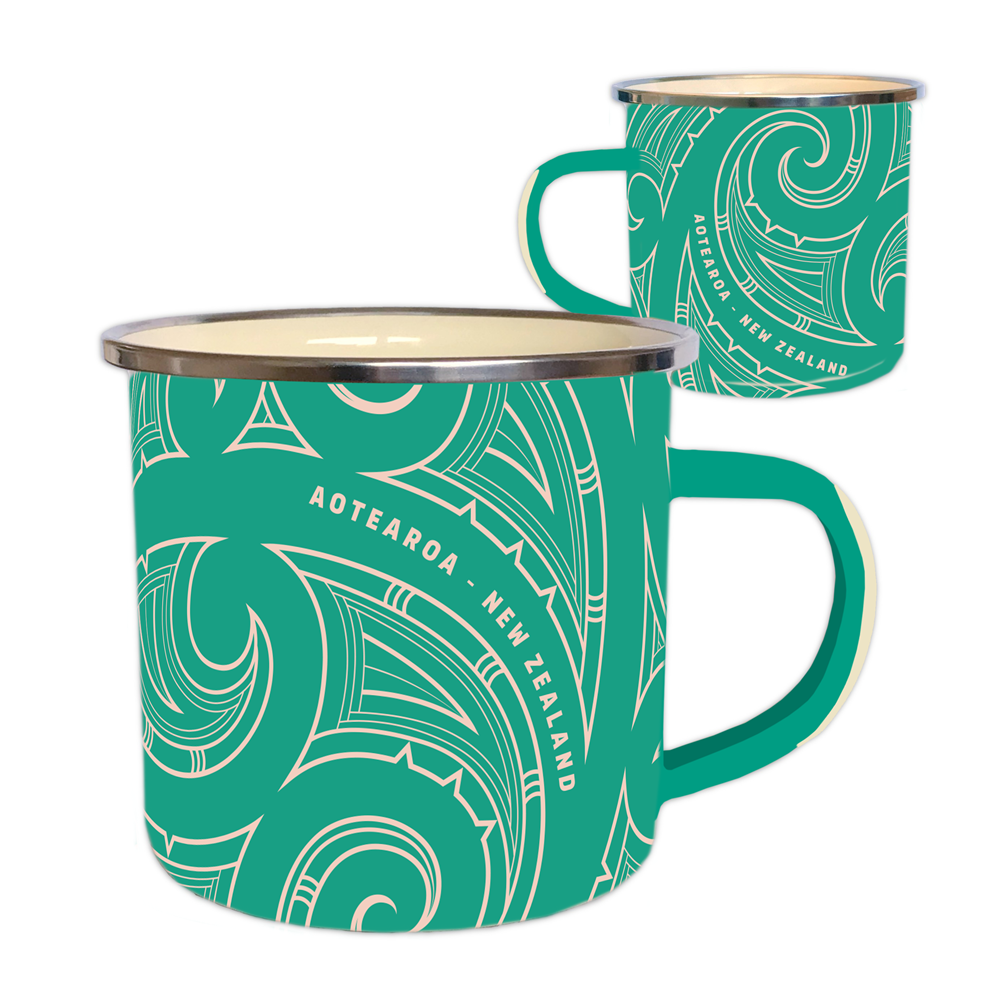 Wild Kiwi Stainless Steel Mug - Kowhaiwhai