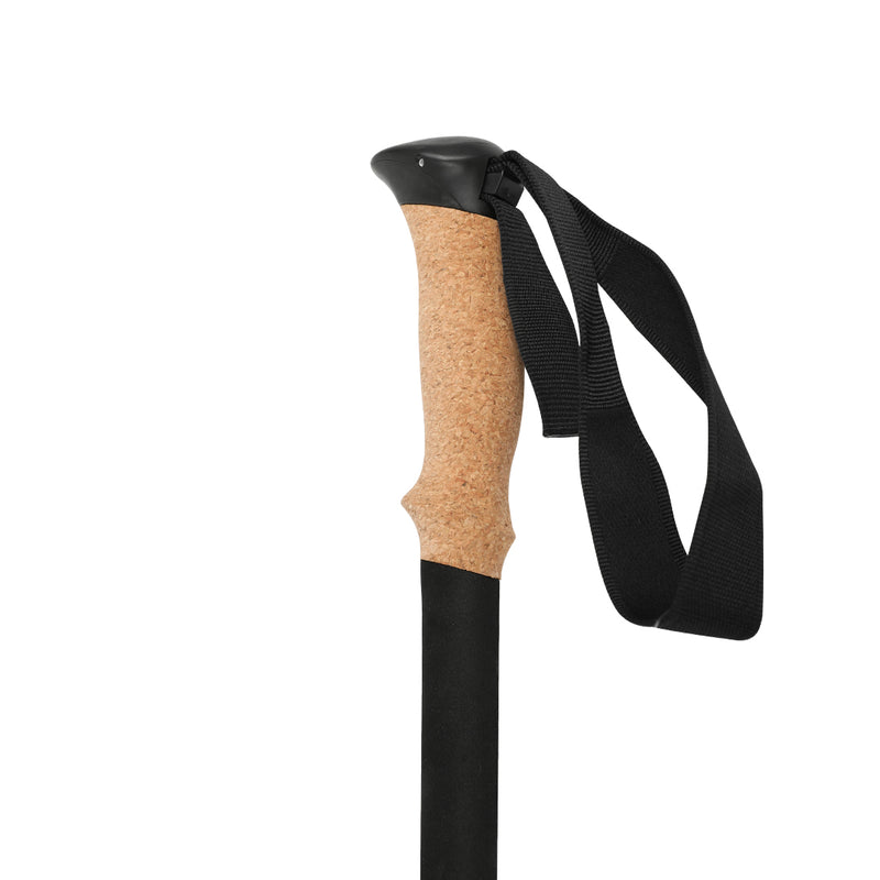 Cork handle and adjustable wrist strap on the Peak XV Traveller pole
