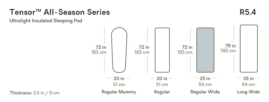 Nemo Tensor All-Season Insulated Regular/Wide Sleeping Pad