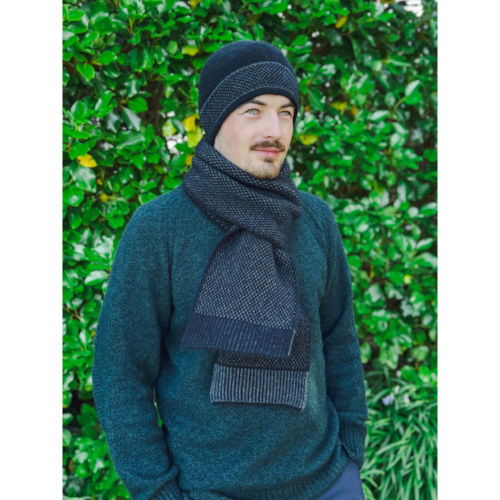 Possum Merino Morse Scarf - Lothlorian Knitwear