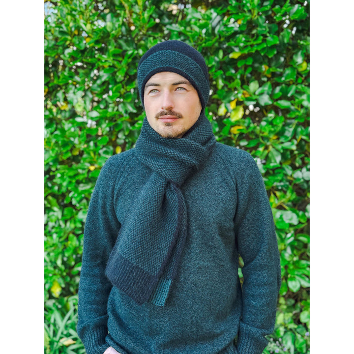 Possum Merino Morse Scarf - Lothlorian Knitwear