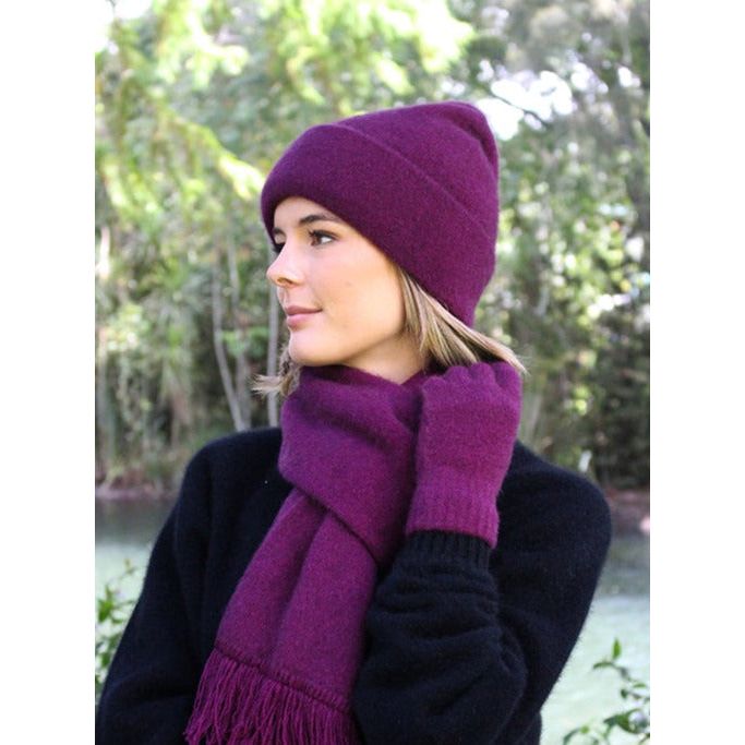 Possum Merino Plain Beanie - Lothlorian Knitwear