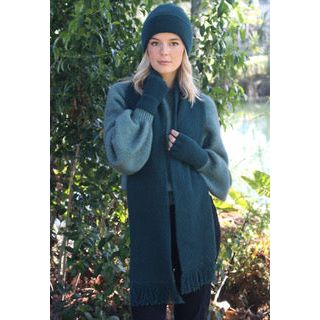 Possum Merino Plain Double Scarf - Lothlorian Knitwear