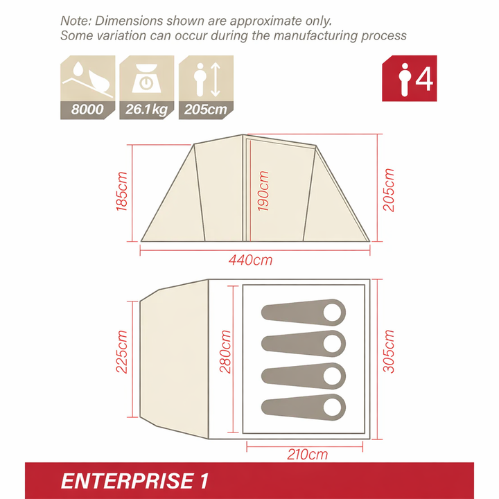 Enterprise 1 V3 Inflatable Blackout Air Tent