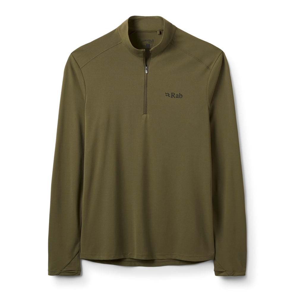 Rab Men's Force LS Zip — detail | Rab NZ