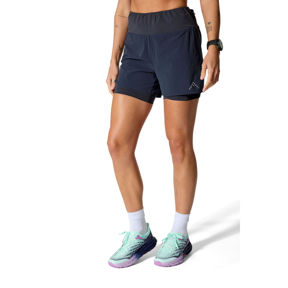 Rab Women's Talus 2-in-1 Running Shorts — detail | Rab NZ