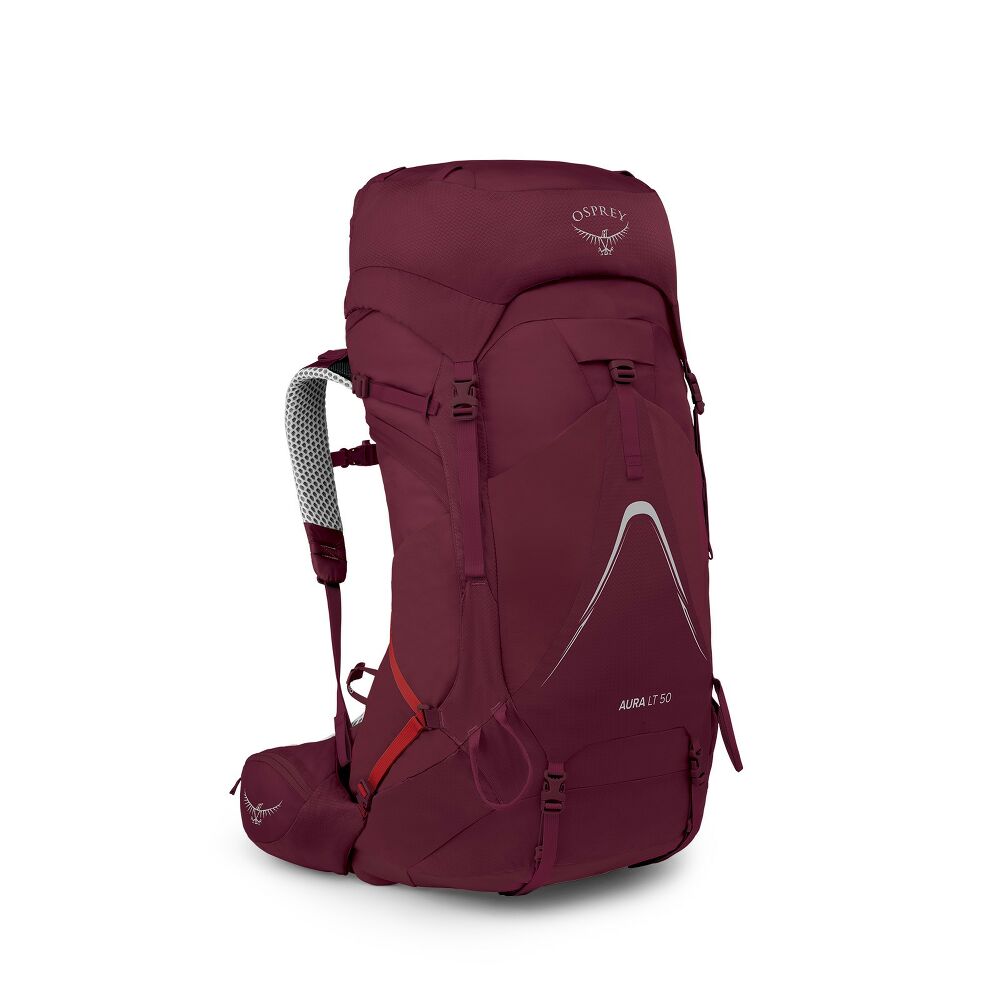 Osprey Aura AG LT 50 women's pack in Antidote Purple - side view
