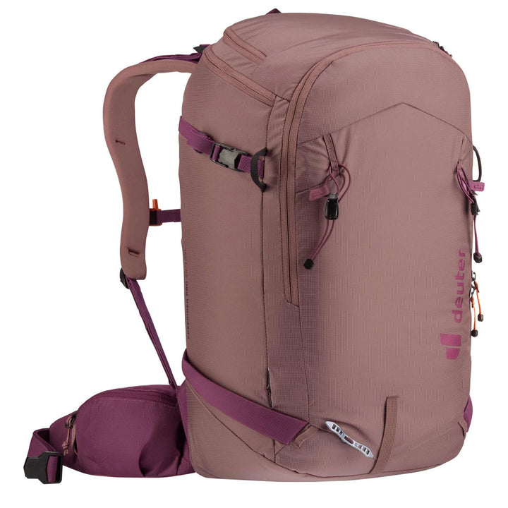 Deuter Freerider Pro 30+10 SL Backpack – Ashrose-Cassis – alternate front angle