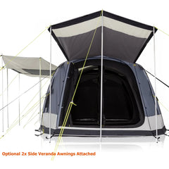 Enterprise 2: Front view with optional veranda awnings, sold separately
