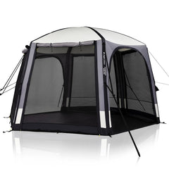 Enterprise Shelter V2: Shelter with mesh panels for airflow and insect protection