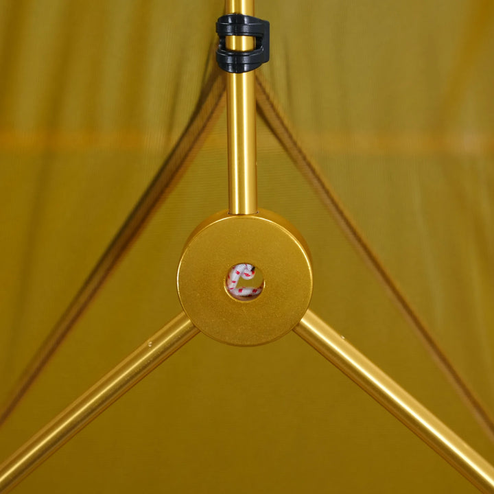 Dwights Explore 1 V2 hiking tent — aluminium alloy pole hub detail