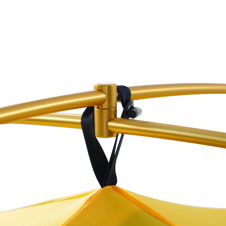 Dwights Explore 3 V2 hiking tent — aluminium alloy pole crossing detail