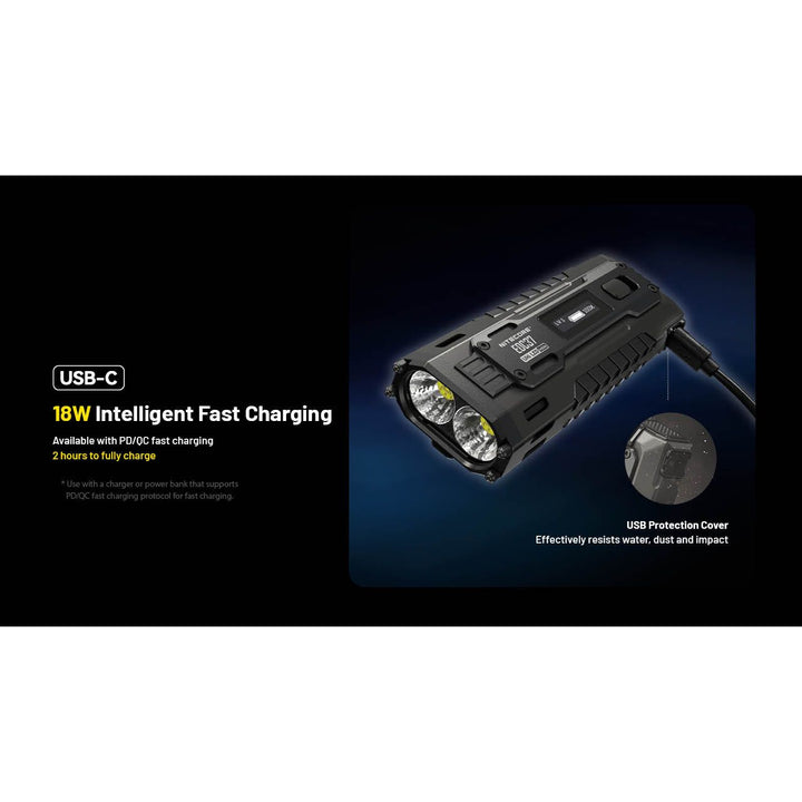 Nitecore EDC37 8000 Lumen USB-C Rechargeable Flat EDC Flashlight