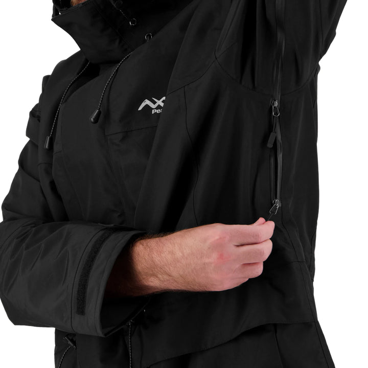 Mens Peak XV Hard Rain Jacket in Black, product photograph 14