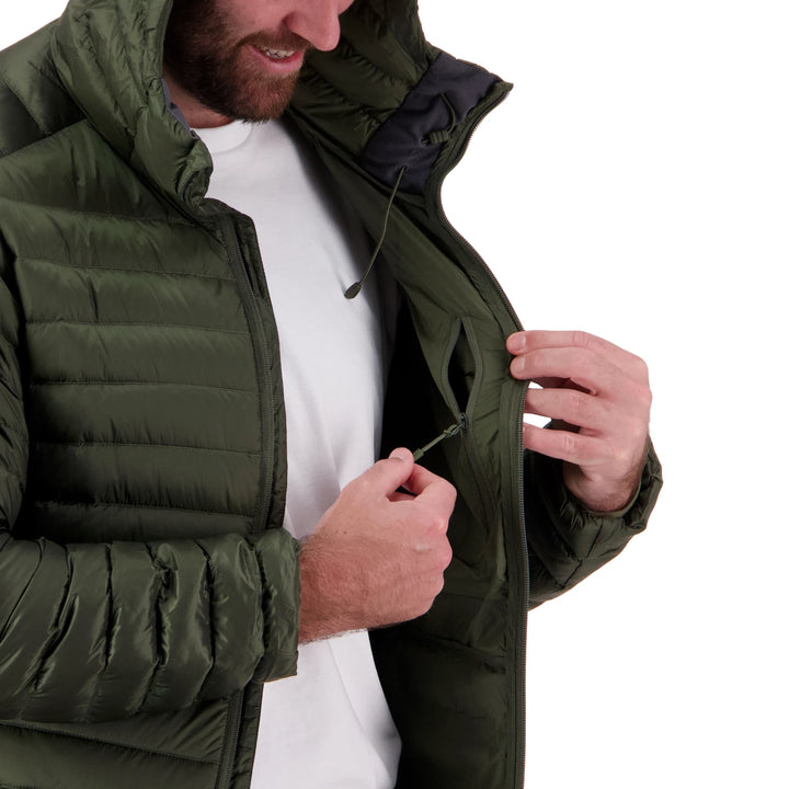 Mens Peak XV Zephyr Down Jacket in Frontier Green, product photograph 9