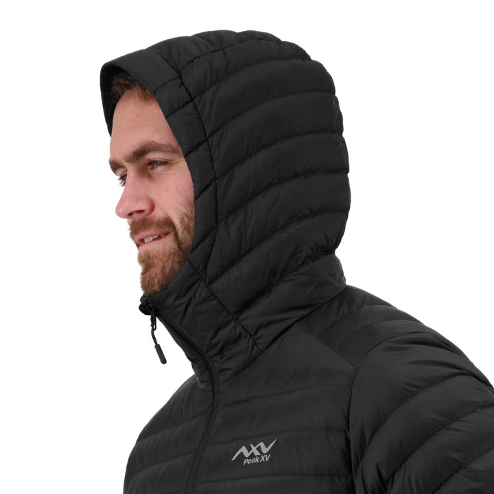 Mens Peak XV Zephyr Down Jacket in Jet Black, product photograph 6