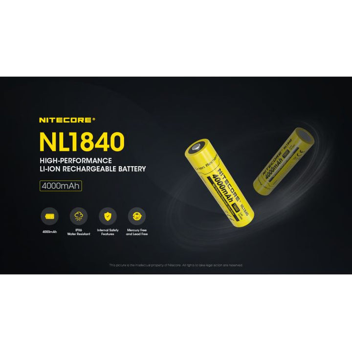 Nitecore NL1840 Spare Battery