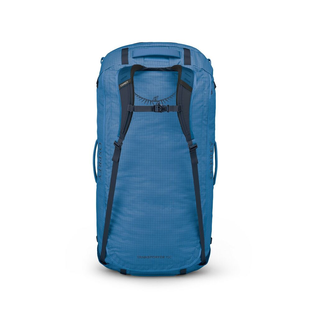 Osprey Transporter Duffel 150 in Blue Flame/Nocturnal Blue - backpack harness