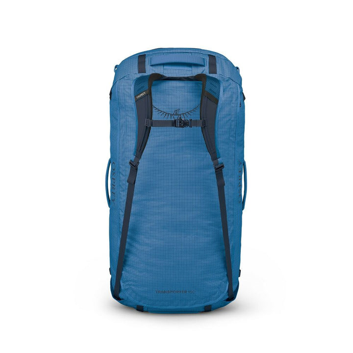 Osprey Transporter Duffel 150 in Blue Flame/Nocturnal Blue - backpack harness