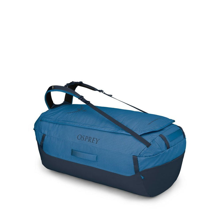 Osprey Transporter Duffel 150 in Blue Flame/Nocturnal Blue - side view