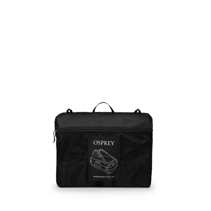 Osprey Transporter Duffel 150 in Raven Black/Black - end view