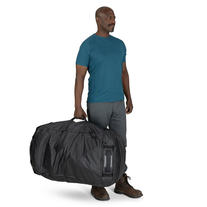 Osprey Transporter Duffel 150 in Raven Black/Black - hand carry