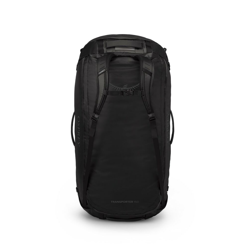 Osprey Transporter Duffel 150 in Raven Black/Black - backpack harness