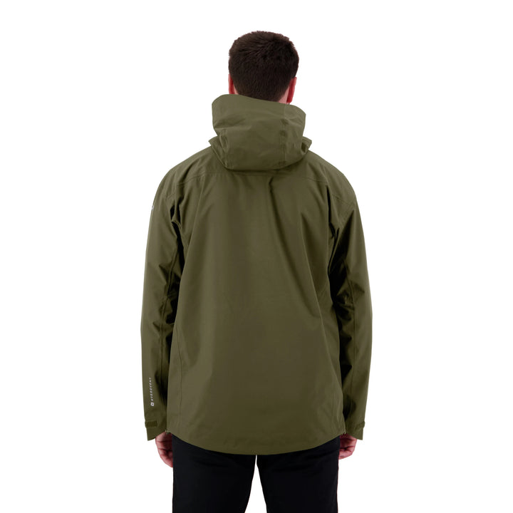 Peak XV Mens Pinnacle Waterproof Jacket in Army Green, product photograph 3