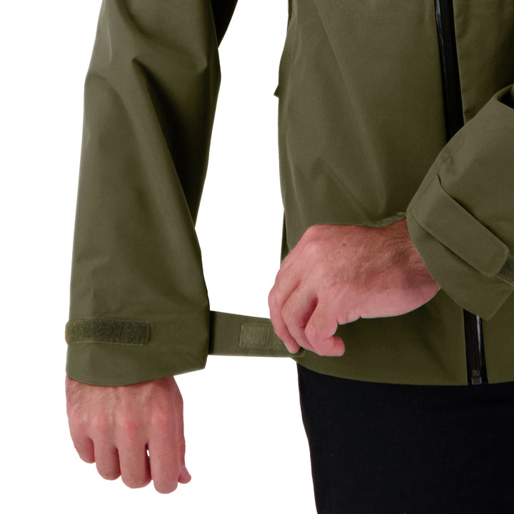 Peak XV Mens Pinnacle Waterproof Jacket in Army Green, product photograph 9