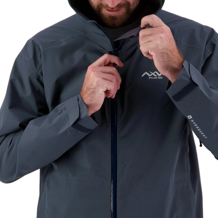 Peak XV Mens Pinnacle Waterproof Jacket in Midnight, product photograph 7