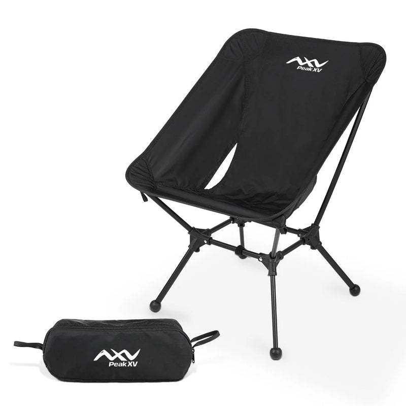 Peak XV Ultralight Hiking Chair with its packed carry bag