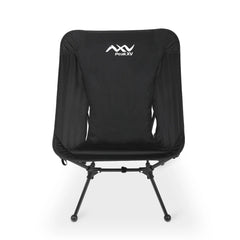 Front view of the black Peak XV Ultralight Hiking Chair