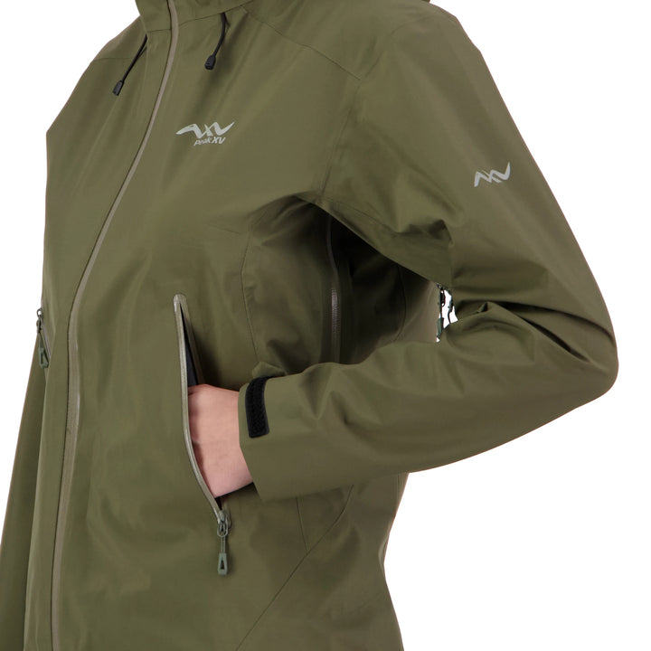Peak XV Womens Holdsworth Jacket V2 in Army Green, product photograph 9