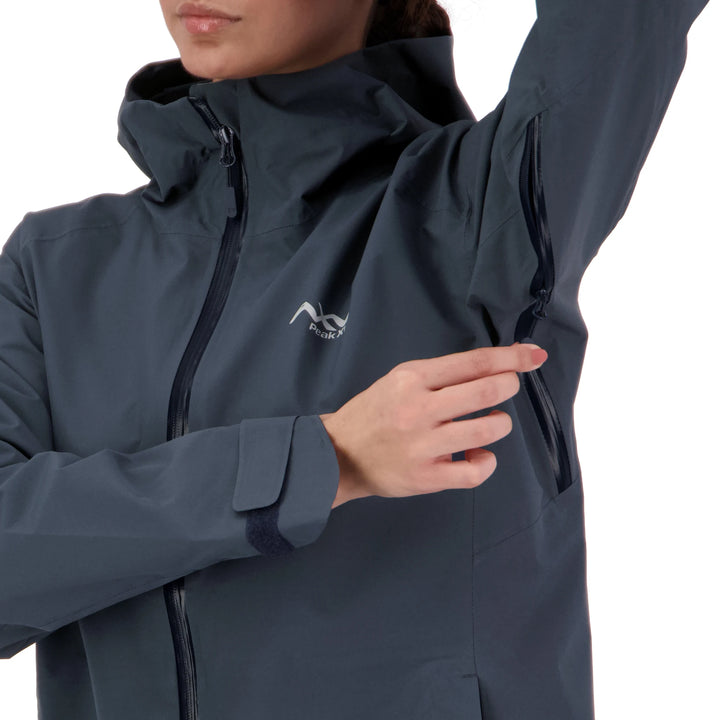 Peak XV Womens Pinnacle Waterproof Jacket in Midnight, product photograph 6