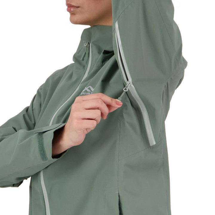 Peak XV Womens Pinnacle Waterproof Jacket in Mint, product photograph 9