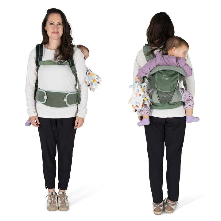 Osprey Poco Soft Child Carrier - front-facing and back carry positions