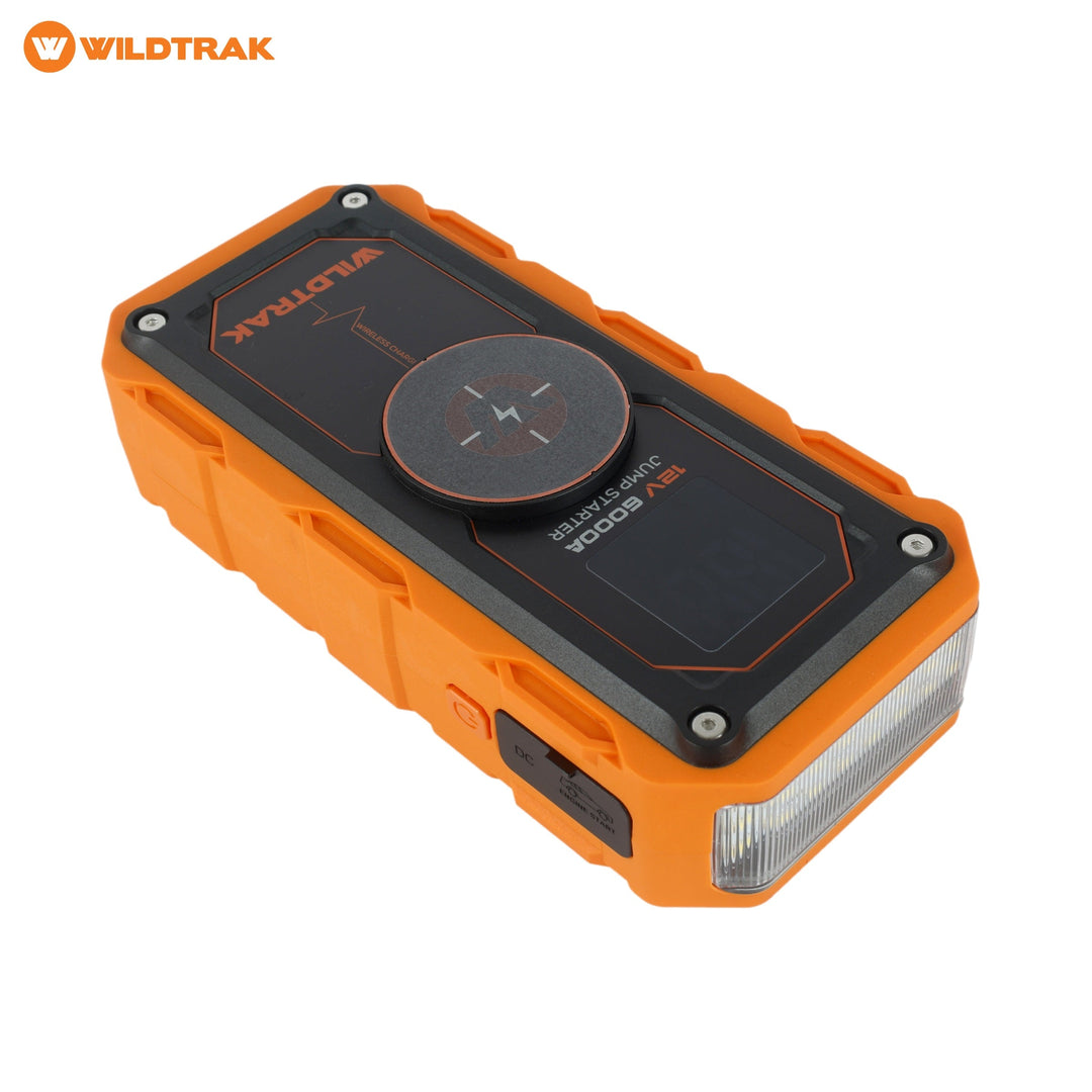 Wildtrak S6000A 6000A jump starter with wireless charging pad
