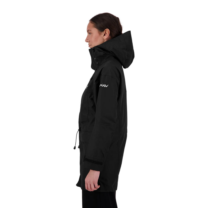 Womens Peak XV Hard Rain Jacket in Black, product photograph 2
