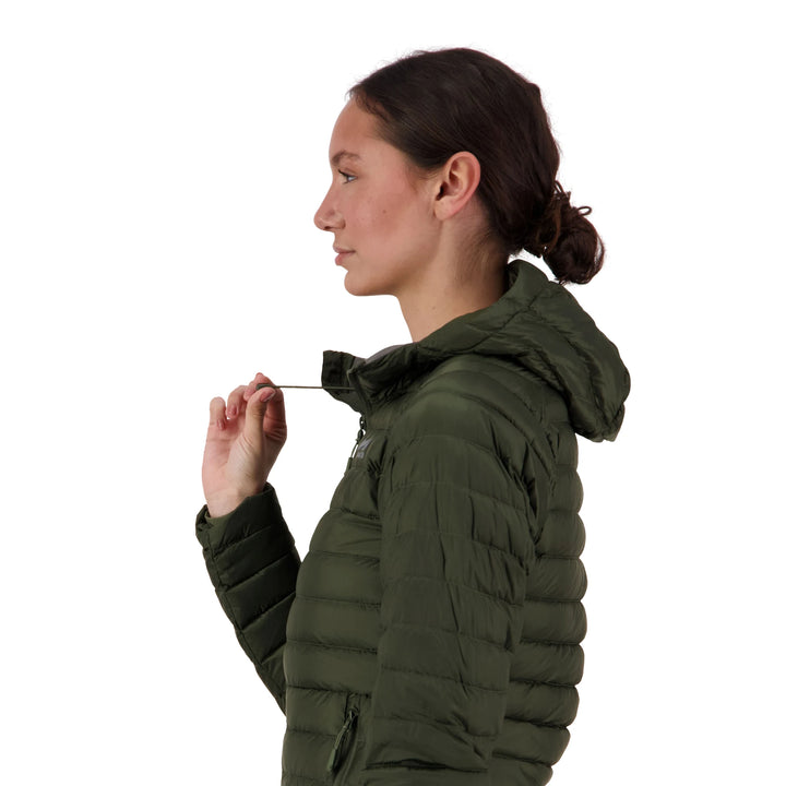 Womens Peak XV Zephyr Down Jacket in Frontier Green, product photograph 9