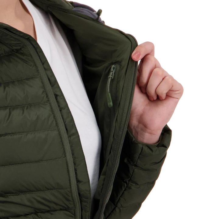 Womens Peak XV Zephyr Down Jacket in Frontier Green, product photograph 10